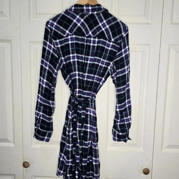 Gap × Pendleton long sleeve shirtdress Blue Plaid check size large - Picture 7 of 11